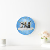 Horloge Ronde Angel Kitty Choir Sitting (Maison)