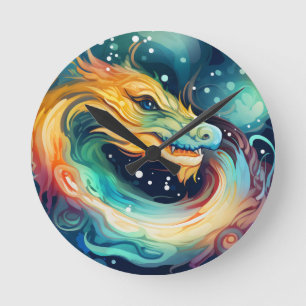Horloge Ronde Animal de rêve dragon fantastique 3