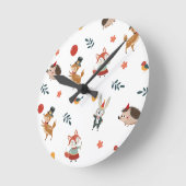 Horloge Ronde Animaux de fête (Angle)