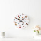 Horloge Ronde Animaux de fête (Maison)