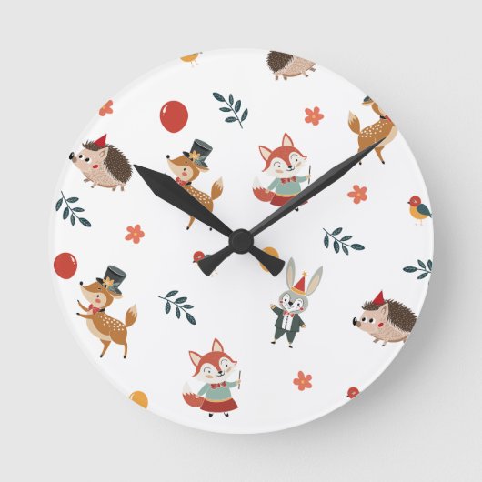 Horloge Ronde Animaux de fête (Recto)