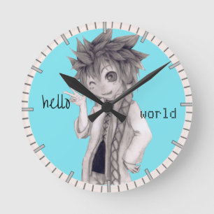 Horloge Ronde Anime de lit, dessin original