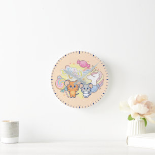 Horloge Ronde Anime Magique Candyland avec Jerry et Tuffy