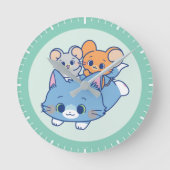 Horloge Ronde Anime Tom, Jerry et Tuffy (Recto)