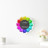 Horloge Ronde Anneau de cubes (Maison)