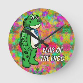 HORLOGE RONDE ANNÉE DE LA GRENOUILLE