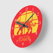 Horloge Ronde Année du tigre (Angle)
