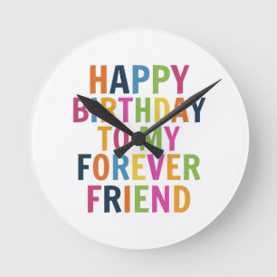 Horloge Ronde Anniversaire d'amis
