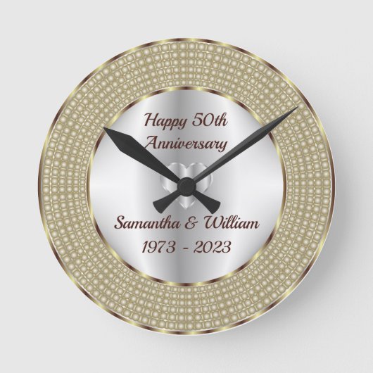 Horloge Ronde Anniversaire De L'Argent Et De L'Or (Recto)