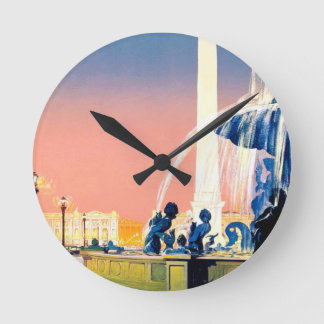 Horloge Ronde Annonce Voyage Paris vintage
