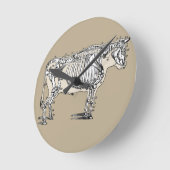 Horloge Ronde Antique Cow Skeleton Bones (Angle)