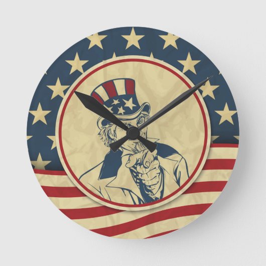 Horloge Ronde antique oncle sam (Recto)