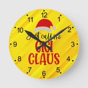 Horloge Ronde Appelez-Moi Gigi Claus-56374