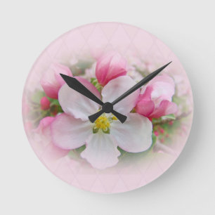 Horloge Ronde Apple Blossom Time