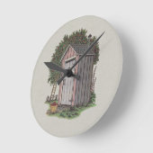 Horloge Ronde Apple Orchard Outhouse (Angle)