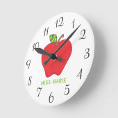 Horloge Ronde Apple | Teacher Clock (Angle)