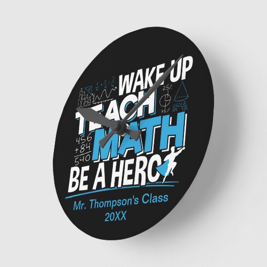 Horloge Ronde Appréciation de l'enseignant en mathématiques - En (Angle)