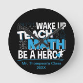 Horloge Ronde Appréciation de l'enseignant en mathématiques - En (Recto)