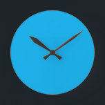 Horloge Ronde Aqua Blue<br><div class="desc">Aqua Bleu couleur solide Mur Horloge de Gerson Ramos.</div>