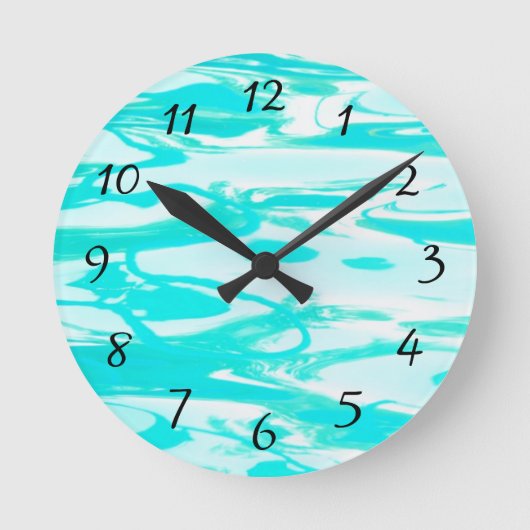 Horloge Ronde Aqua Green Pool Water Abstract (Recto)