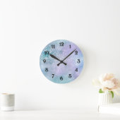 Horloge Ronde Aqua Purple Sparkle (Maison)