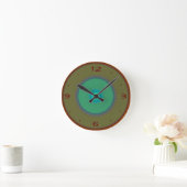 Horloge Ronde Aqua, Red, Moss Green >Plain WallClocks (Maison)