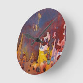 Horloge Ronde aquarelle 8 d'arrière - plan (Angle)