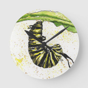 Horloge Ronde Aquarelle Caterpillar