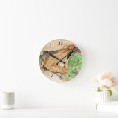 Horloge Ronde Aquarelle de grenouille à bois (Maison)
