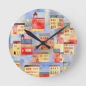 Horloge Ronde Aquarelle de Venise (Recto)