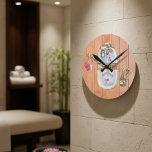 Horloge Ronde Aquarelle Salle de bain en bulle<br><div class="desc">Cette conception peut être personnalisée en choisissant l'option Modifier la conception. Vous pouvez également transférer sur d'autres objets. Contactez-moi à l'adresse colorflowcreations@gmail.com ou utilisez l'option conversation en haut de la page si vous souhaitez avoir cette conception sur un autre produit ou avez besoin d'aide. Voir d'autres de mes dessins ou...</div>