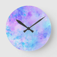 Aquarelle violette et turquoise