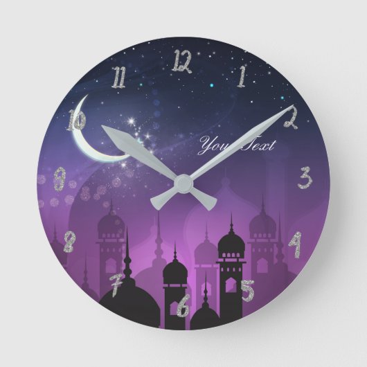 Horloge Ronde Arabian Nights Moroccan Purple Palace Personalized (Recto)