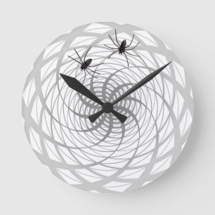 Horloge Ronde Araignées et Web