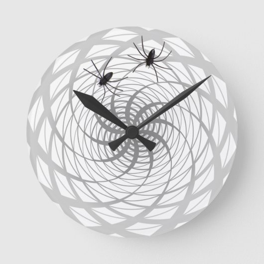 Horloge Ronde Araignées et Web (Recto)