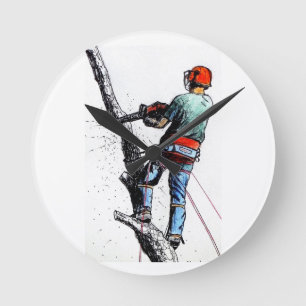 Horloge Ronde Arboriste Chirurgien Arbre