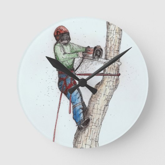 Horloge Ronde Arboriste Tree Surgeon (Recto)