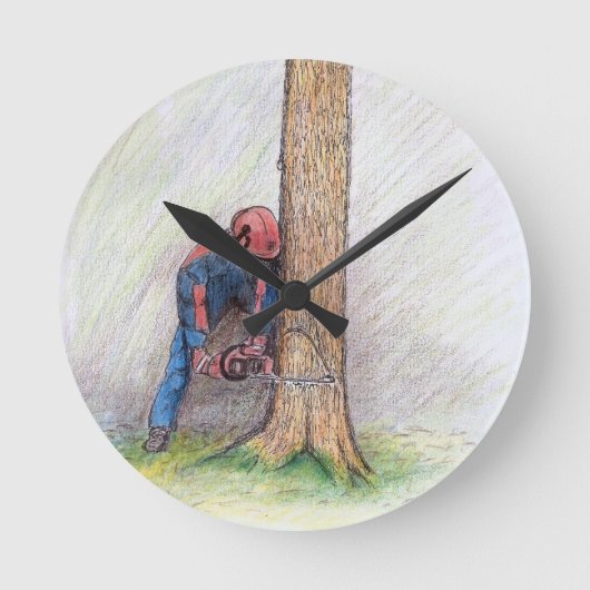 Horloge Ronde Arboriste Tree Surgeon (Recto)