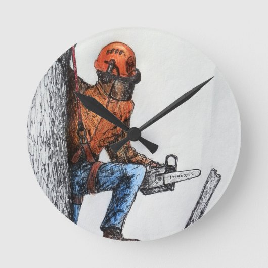 Horloge Ronde Arboriste Tree Surgeon (Recto)