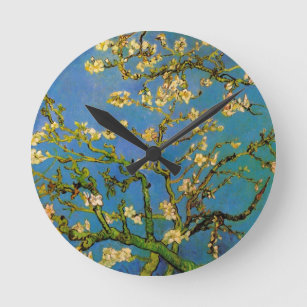 Horloge Ronde Arbre aux amandes en fleurs par Vincent van Gogh