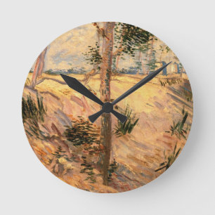 Horloge Ronde Arbre dans un champ un jour ensoleillé par Vincent