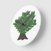 Horloge Ronde Arbre de chêne (Angle)