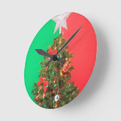 Horloge Ronde arbre de noël (Angle)