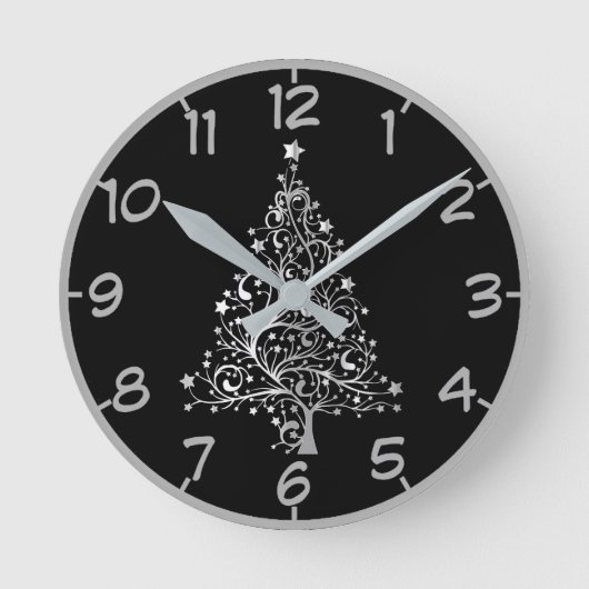 Horloge Ronde Arbre de Noël moderne (Recto)