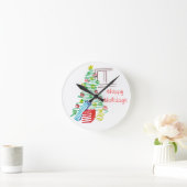 Horloge Ronde Arbre de vacances (Maison)