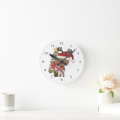 Horloge Ronde Arbre de vacances de renne de Rudy (Maison)