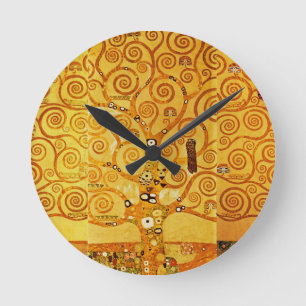 Horloge Ronde Arbre de vie Gustav Klimt Nouveau