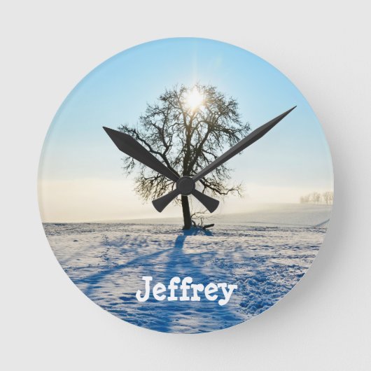 Horloge Ronde Arbre d'hiver - - (Recto)