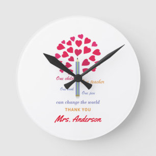 Horloge Ronde Arbre grand crayon / Appréciation de l'enseignant