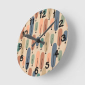 Horloge Ronde Arbres atomiques rétro (Angle)